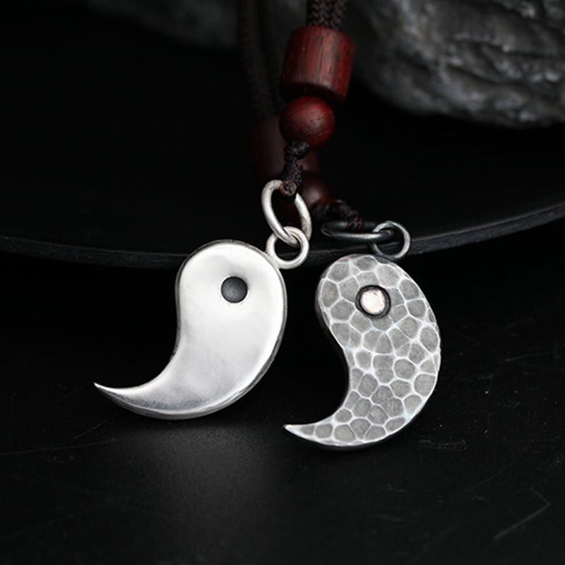 Buddha Stones Halskettenanhänger aus 990er Sterlingsilber mit Yin-Yang-Symbol für Balance und Harmonie - image 17