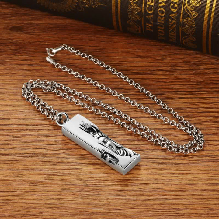 Buddha Stones ​​Tathagata Buddha Stärke Schutz Amulett Glücksbringer Halskette im Vintage-Stil - image 13