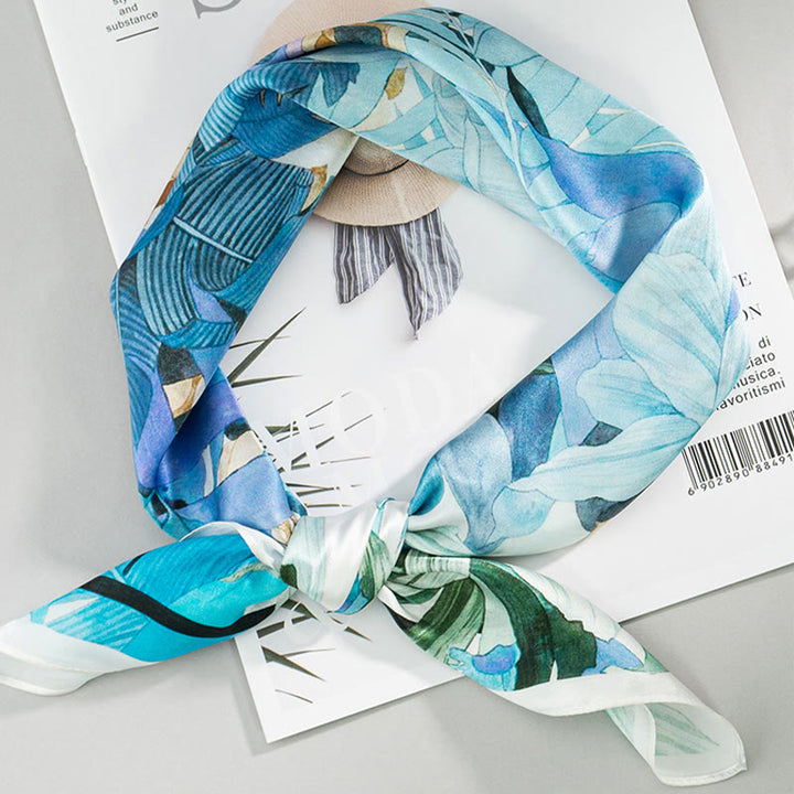 Buddha Stones, Dschungel-Ölgemälde, verheißungsvolle Wolken, Schal aus 100 % Maulbeerseide, doppelseitiger Seidenhalsschal der Premiumklasse 6A - image 10