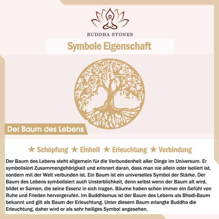 Buddha Stones Der Baum des Lebens Titanstahl-Verbindungs-Halskettenanhänger