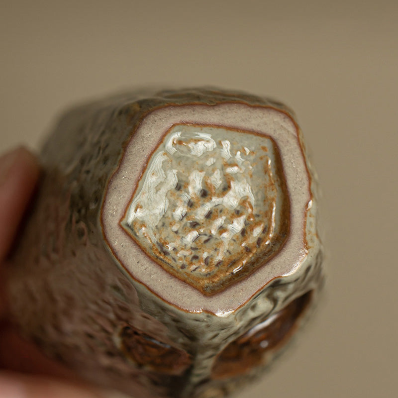 Buddha Stones Vintage-Teetasse in Dunhuang-Farbe, Buddha-Gravur, Kung-Fu-Teetasse