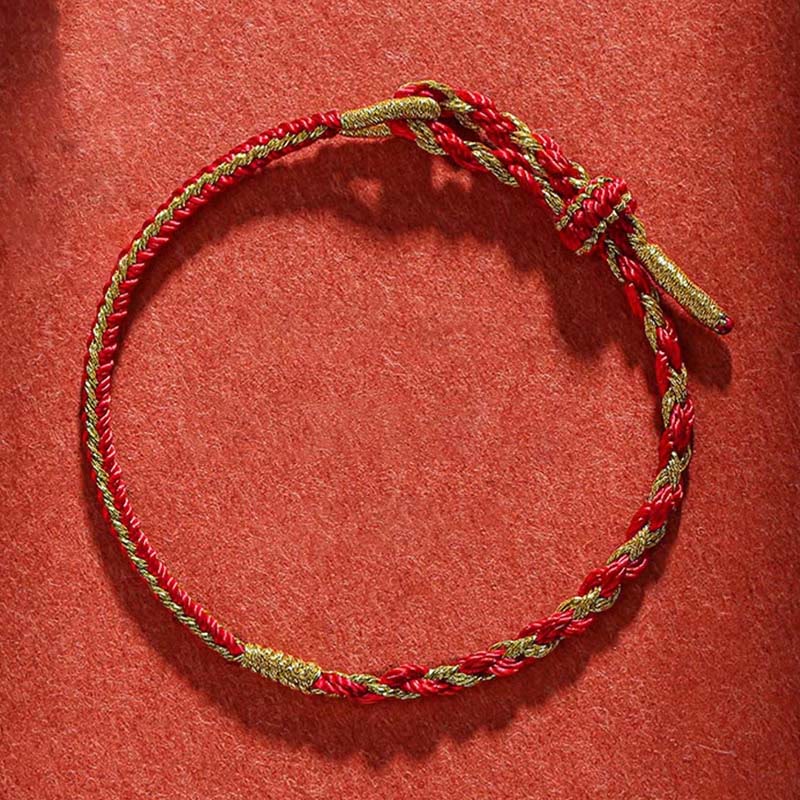 Buddha Stones Handgefertigtes chinesisches Sternzeichen-Kaninchen-Hahn-Ratte-Pferd-Drachen-Schutzgeflecht-Armband - image 8