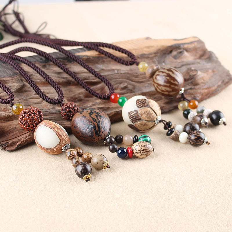Halskette mit Buddha Stonesn, Bodhi-Samen, Lotus, Weisheit, Harmonie - image 2