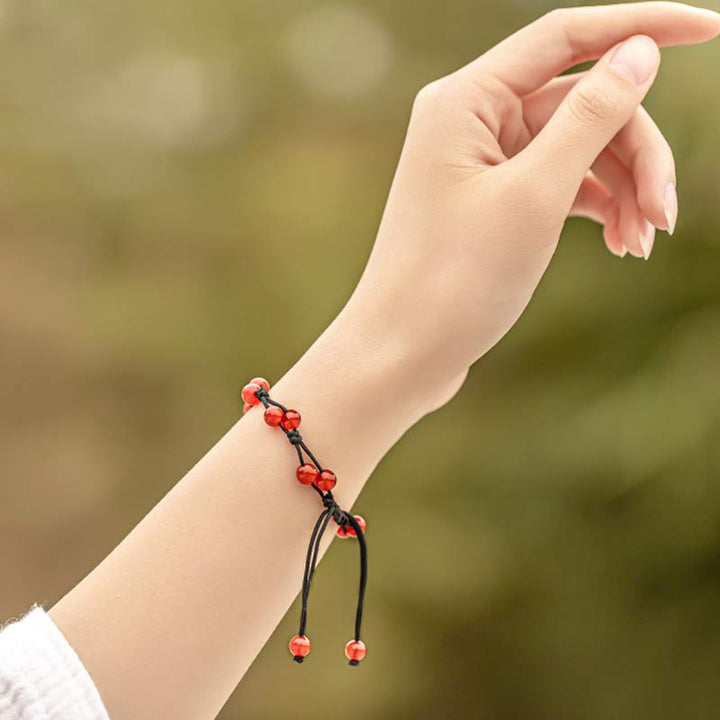Buddha Stones Roter Achat Moosachat Zinnober Ruhe Armband