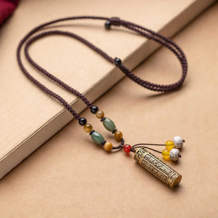 Buddhastoneshop Tibet Om Mani Padme Hum Achat Shurangama Sutra Schutz Halskette Anhänger - image 13