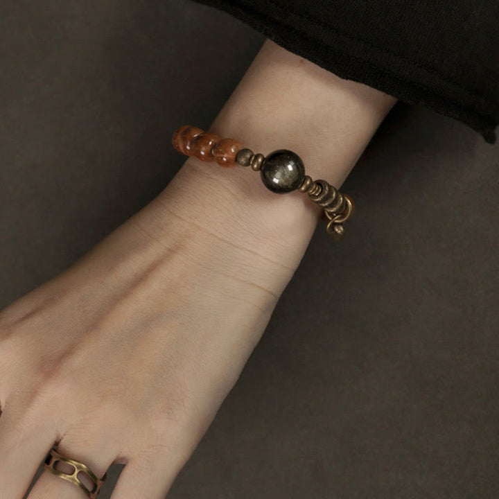 Buddha Stones, Kuka-Samen, Tigerauge, Goldglanz, Obsidian, Messing, Kupfer – Armband für Reichtum und Glück - image 13