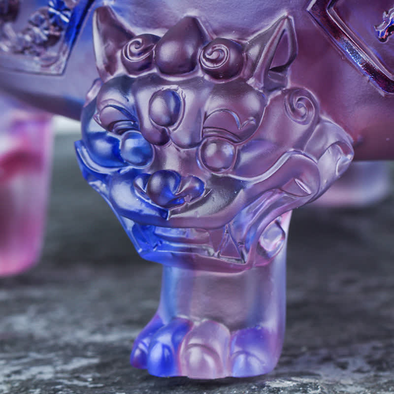 Buddha Stones, Feng Shui, verheißungsvoller Drache, handgefertigt, Liuli-Kristall, drehbar, Kunststück, Glück, Zuhause, Büro, Dekoration - image 4