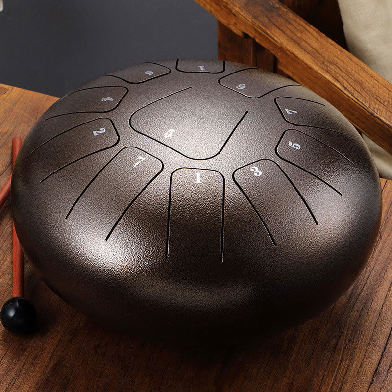Buddha Stones Steel Tongue Drum Sound Heilung Achtsamkeit Meditation Yoga Drum Kit 11 Note 8 Zoll - RosyBrown - image 18