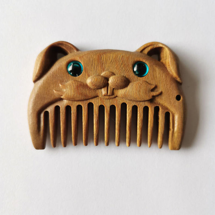 Tragbarer Mini-Kamm mit chinesischem Sternzeichen, grünem Sandelholz, Frieden - Grünes Sandelholz - Kaninchen - image 24