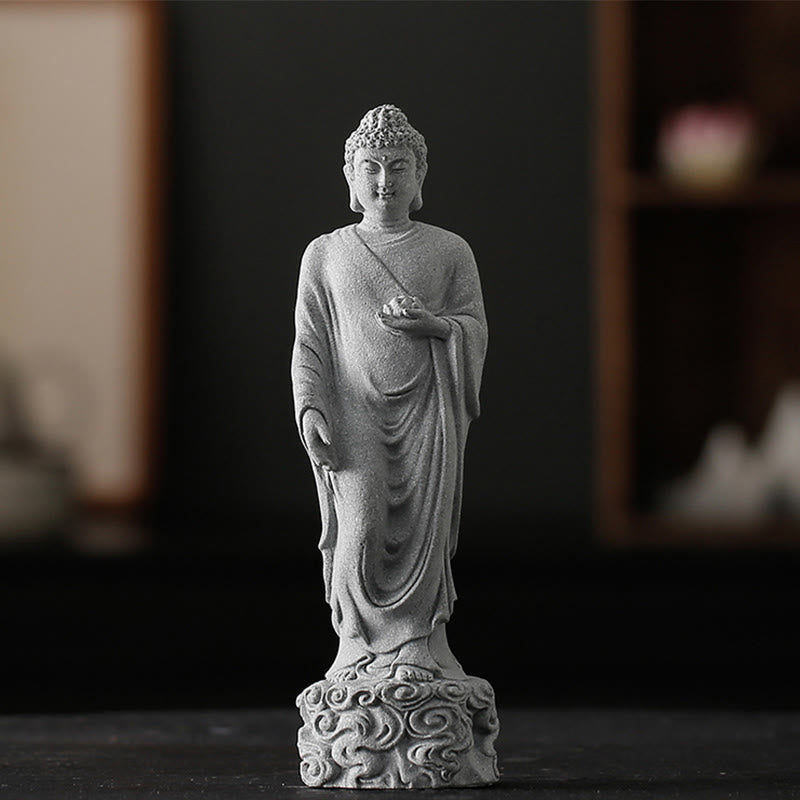 Buddha Stones, Meditation, Buddha, verheißungsvolle Wolken, Design, Gelassenheit, Heimdekoration - Buddha 6 x 6 x 20 cm - image 0