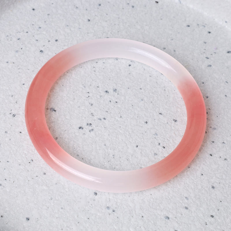 Buddha Stones Pink Golden Silk Jade Reichtum Armband Armreif - image 6