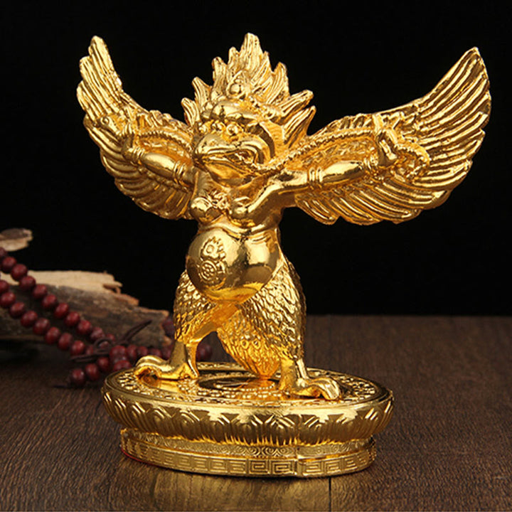 Tibetische goldene Garuda-Vogellegierung, Schutz-Heimdekoration - image 5