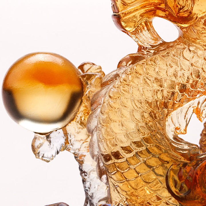 Buddha Stones, handgefertigt, mehrfarbig, Drachen-Liuli-Kristall, Kunststück, Schutz, Heim- und Bürodekoration - image 8