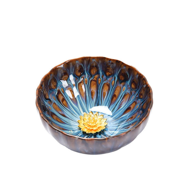 Teetasse aus Keramik mit Buddha Stones , Lotus, Pfau, Drache, Phönix, Koi-Fisch, eingelegte Teetassen, 120 ml - image 10