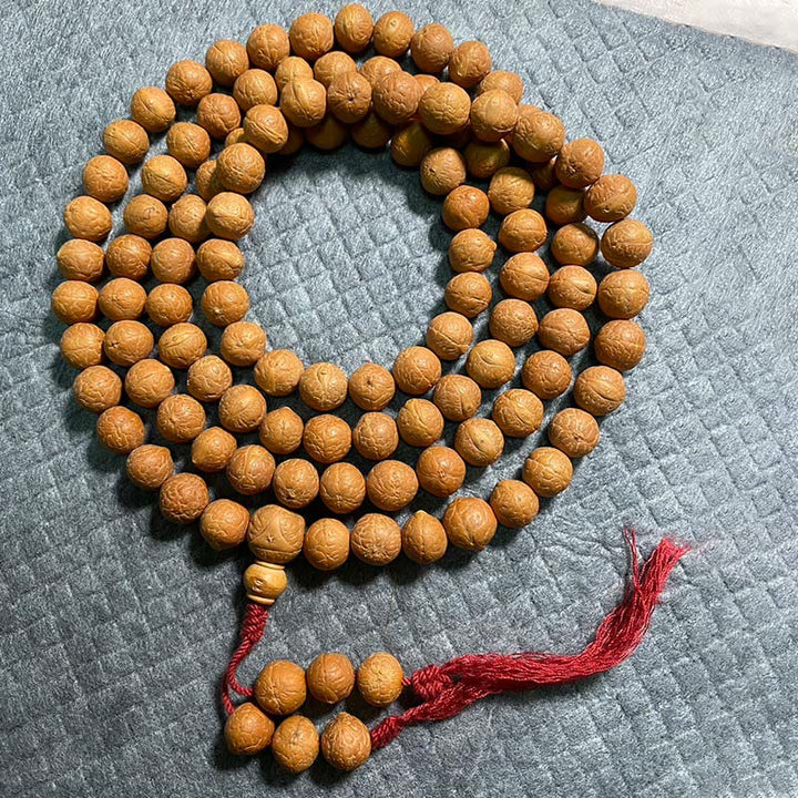 Buddha Stones 108 Mala Perlen Nepal Bodhi Samen Glück Reichtum Quastenarmband