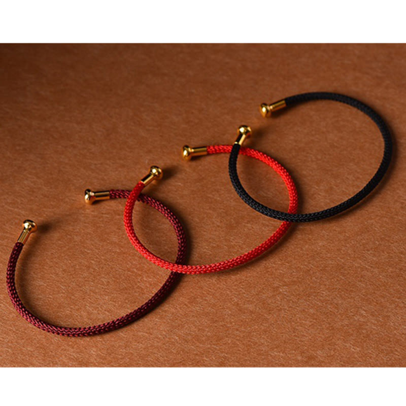 Buddha Stones, schlichtes Design, handgefertigtes Glücksgeflecht-Manschettenarmband - image 13