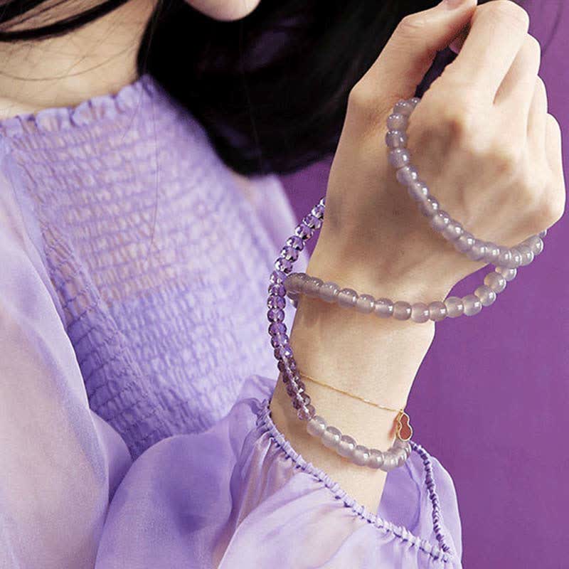 Natürliches Amethyst-Kristall-Meditations-Heilarmband - image 4