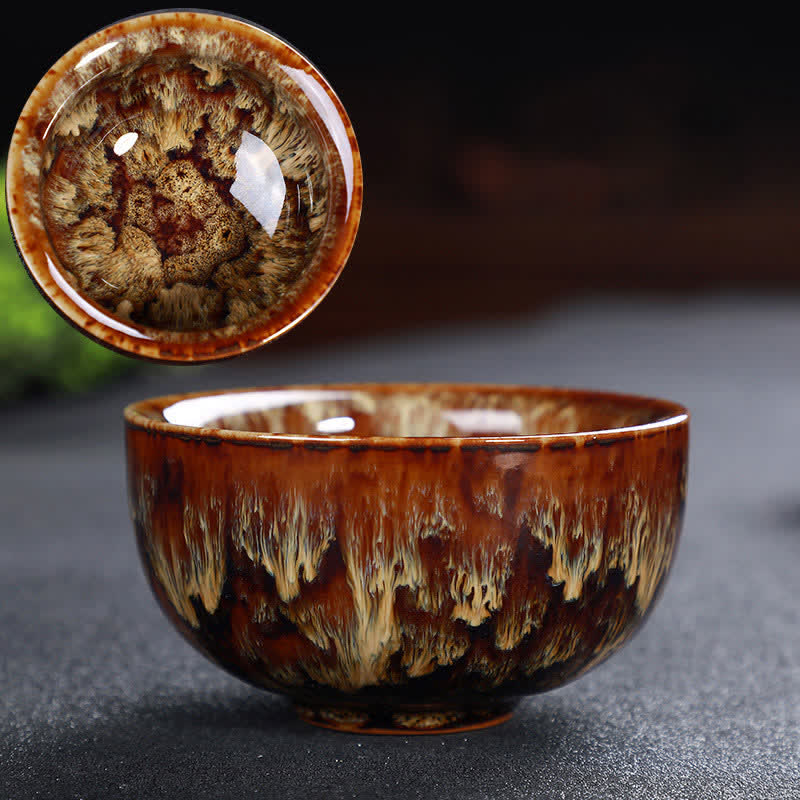 Buddha Stones Bunte Keramik-Teetasse Home Office Teetassen