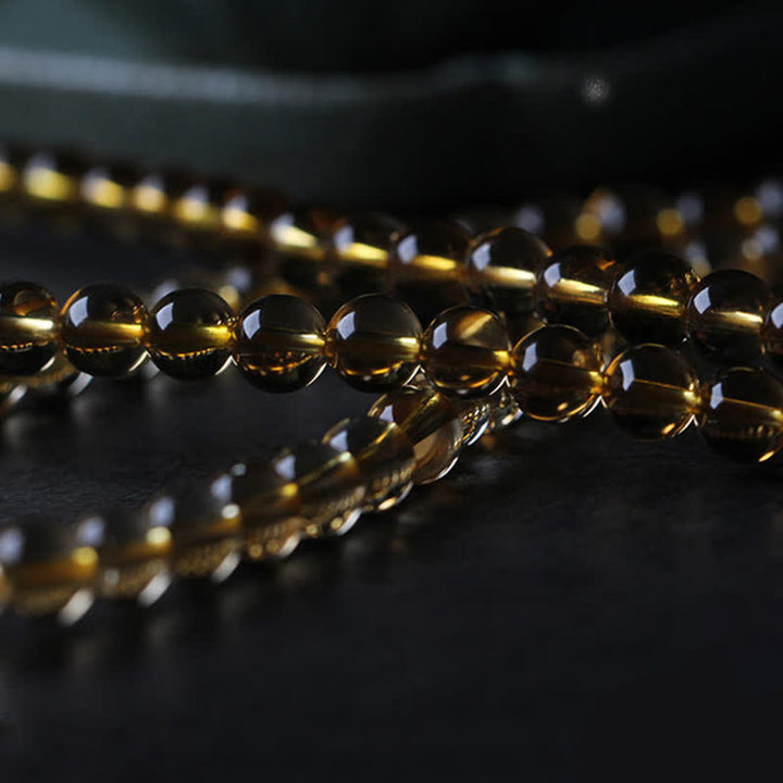 108 Mala-Perlen, natürlicher Citrin-Bernstein, Friedensschnalle, roter Achat, PiXiu-Schutz-Charm-Armband - image 16