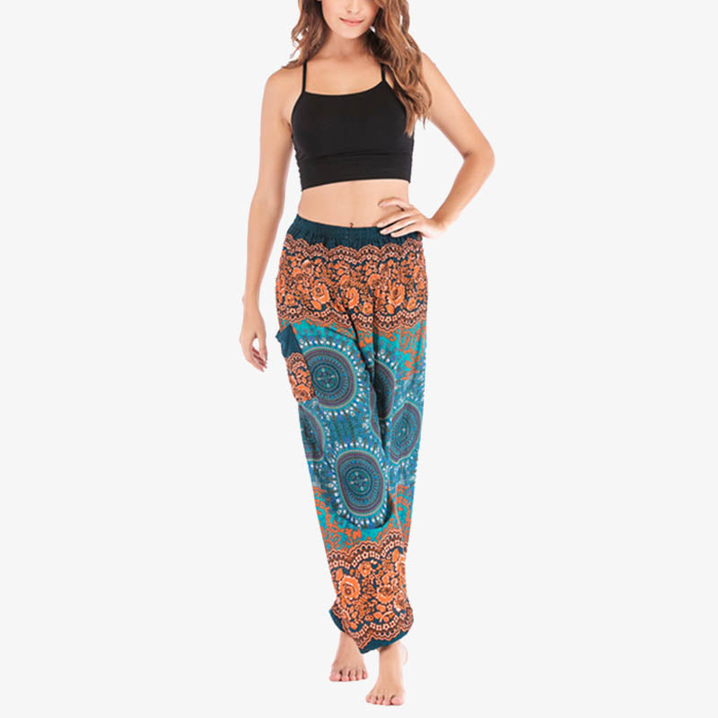 Buddha Stones Boho Lose Haremshose Damen Yogahose