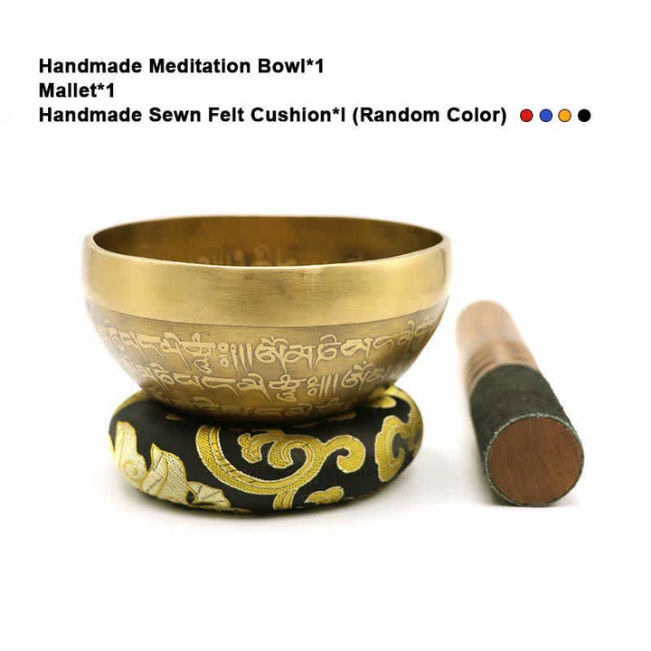 Handgefertigte Sutra-Klangschale für Heilung und Meditation. Klangschalen-Set mit positiver Energie - 5,51 Zoll (14 cm) - image 2