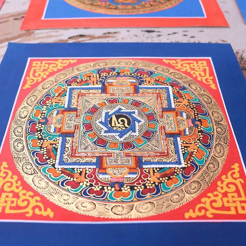 Tibetisches handgefertigtes Thangka-Gemälde, Segens-Thangka-Blindbox, zufälliges Farbmuster