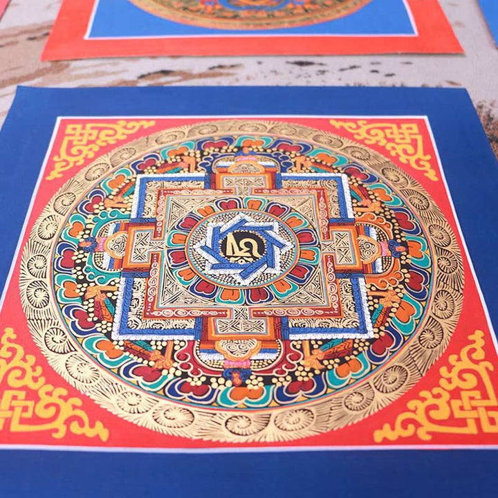 Tibetisches handgefertigtes Thangka-Gemälde, Segens-Thangka-Blindbox, zufälliges Farbmuster