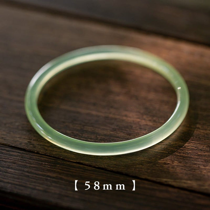 Buddha Stones, natürlicher grüner Chalcedon, Stärke, Mut, Manschettenarmband - 58 mm - image 10