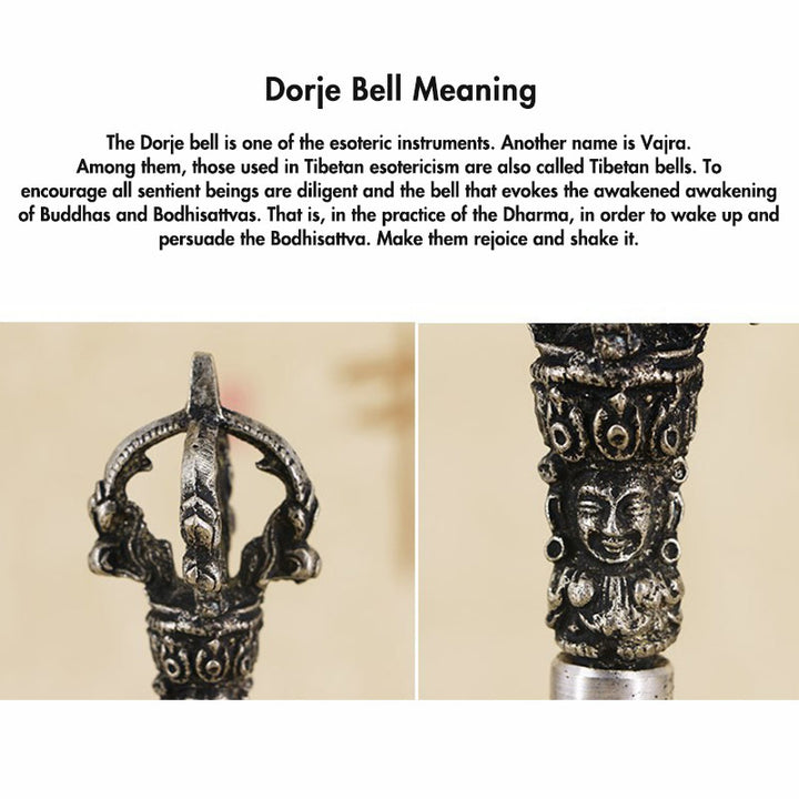 Buddha Stones Tibetische Meditationsglocke und Vajra Dorje Kupfer-Dekorationsset - image 20