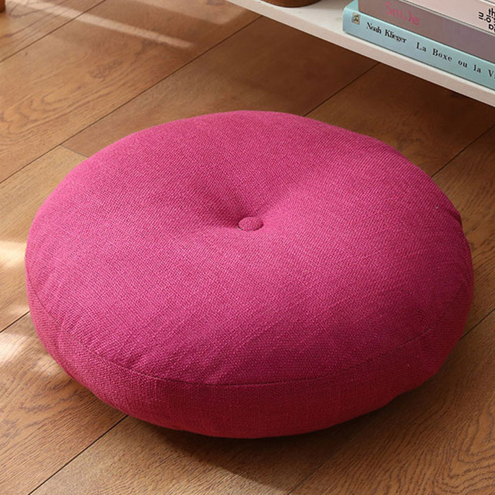 Lotus einfaches Muster Leinen Meditation Sitzkissen Home Wohnzimmer Dekoration - Abnehmbar - 40 cm * 10 cm - HotPink - image 16
