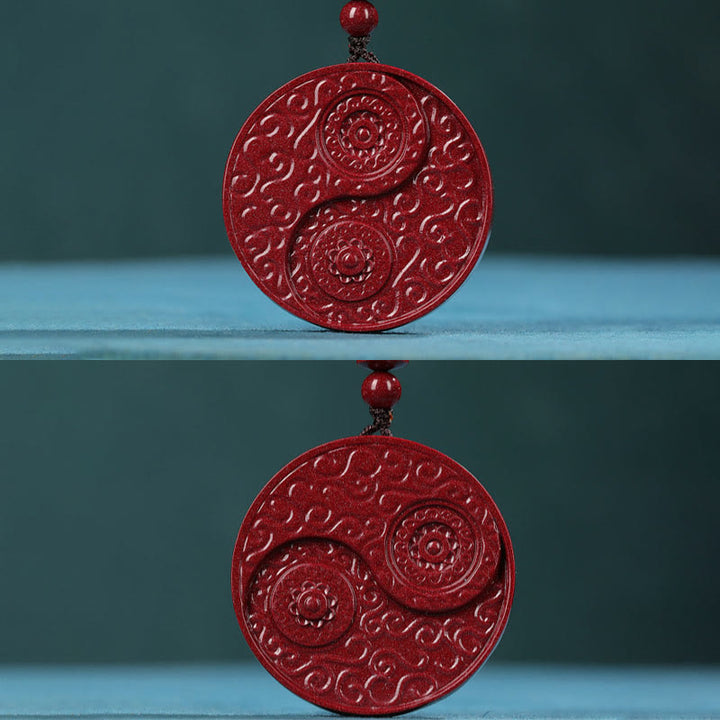 Halskette mit Buddha Stonesn, Zinnober, Yin und Yang, hält böse Geister fern - image 6