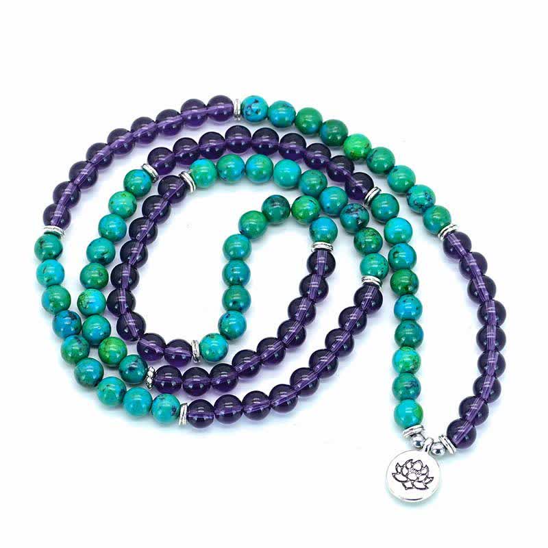 Amethystgrünes Aventurin spirituelles Lotus-Charm-Armband - image 4