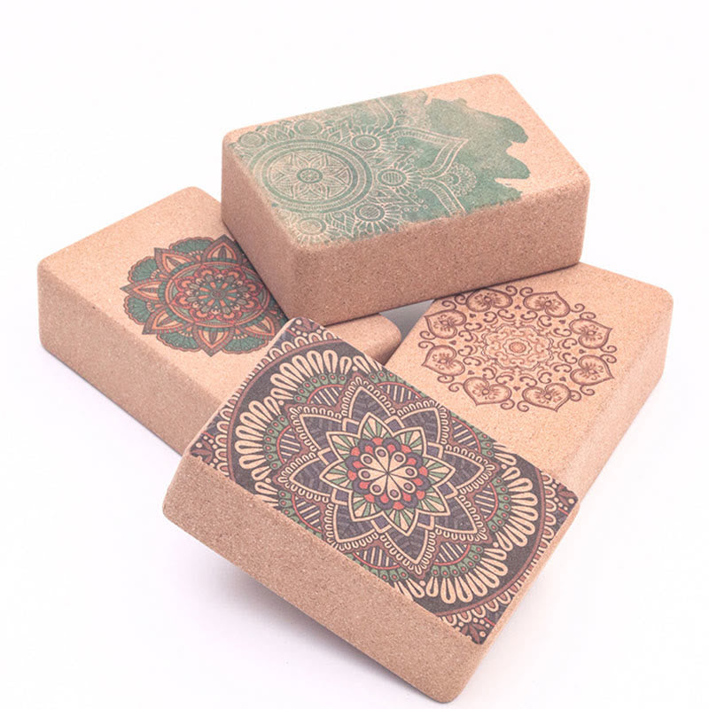 Buddha Stones Tibetisches Mandala Achtsames Yoga Korkblock - image 0