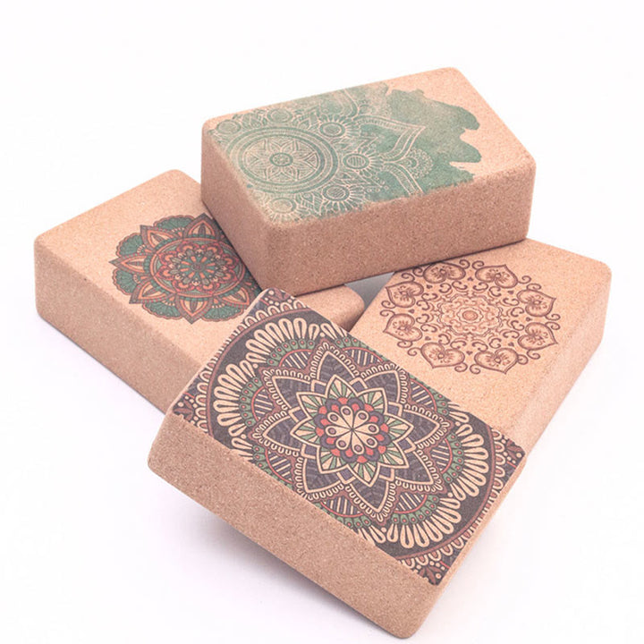 Buddha Stones Tibetisches Mandala Achtsames Yoga Korkblock - image 0