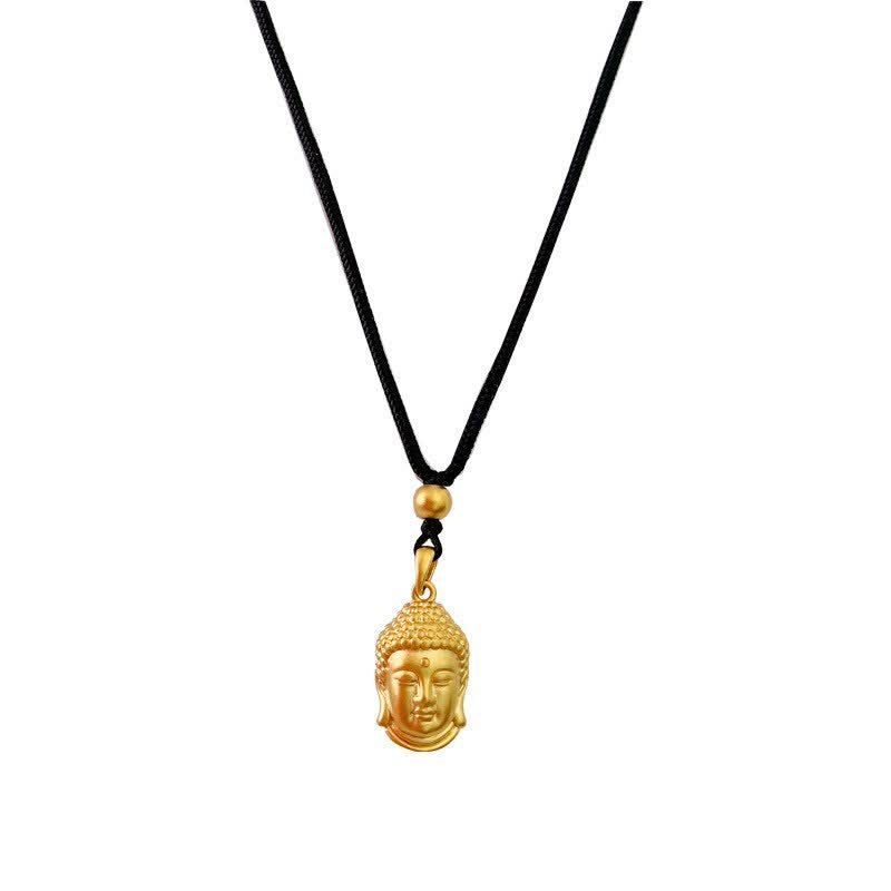Gold Buddha Kupfer Reichtum Halskette Anhänger - image 11