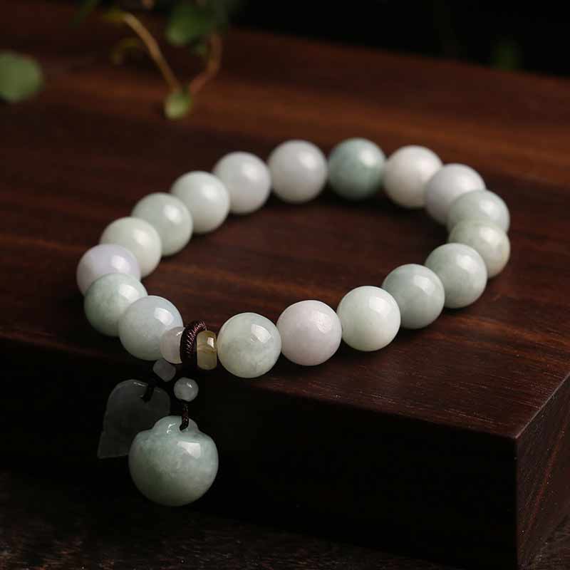 Buddha Stones, natürliches Jade-Pi-Xiu-Kürbis-Apfel-Erfolgsarmband - image 5