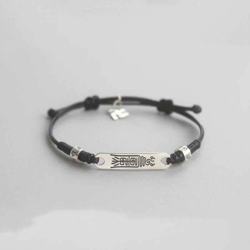 Buddha Stones 925 Sterling Silber Rote Schnur Glück Stärke Flechtarmband - image 10