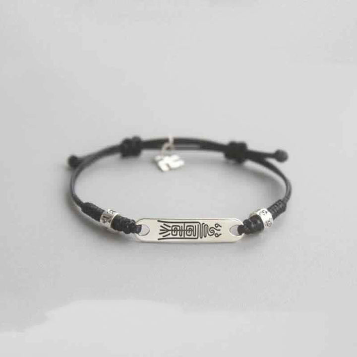 Buddha Stones 925 Sterling Silber Rote Schnur Glück Stärke Flechtarmband - image 10