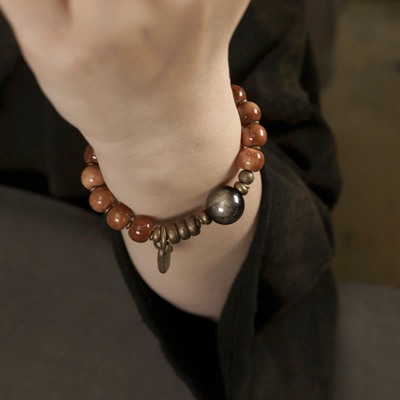 Buddha Stones, Kuka-Samen, Tigerauge, Goldglanz, Obsidian, Messing, Kupfer – Armband für Reichtum und Glück - image 12