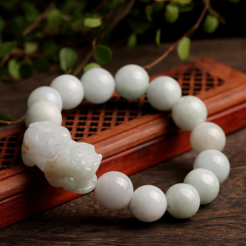 Buddha Stones Fengshui Reichtum Wohlstand Jade PiXiu Glücksarmband - image 5