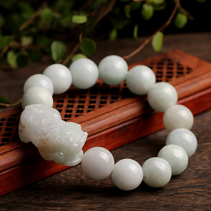 Buddha Stones Fengshui Reichtum Wohlstand Jade PiXiu Glücksarmband - image 5