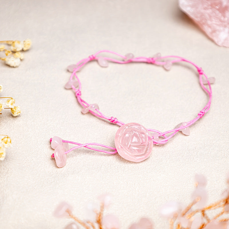 Fußkettchen mit Buddha Stonesn, Amethyst, rosa Kristall, grüner Aventurin, Rose, innerer Frieden, Heilung - image 7