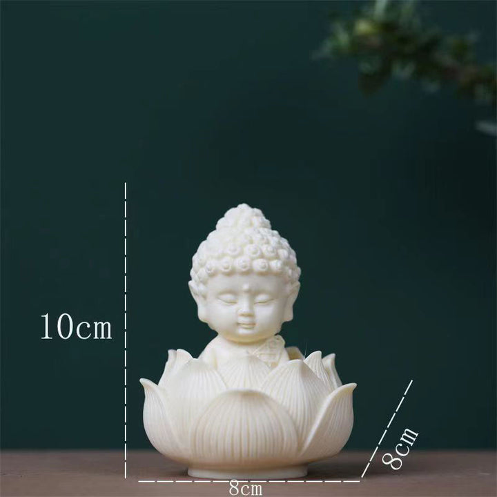 Buddha-Steine, Mini, Elfenbein, Frucht, Tathagata Buddha, Lotus, Kwan Yin, Avalokitesvara, Manjusri, Samantabhadra, Serenity, Schreibtisch-Dekoration