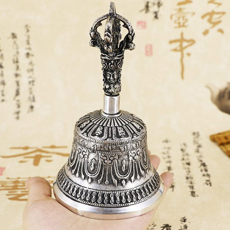 Buddha Stones Tibetische Meditationsglocke und Vajra Dorje Kupfer-Dekorationsset - image 1