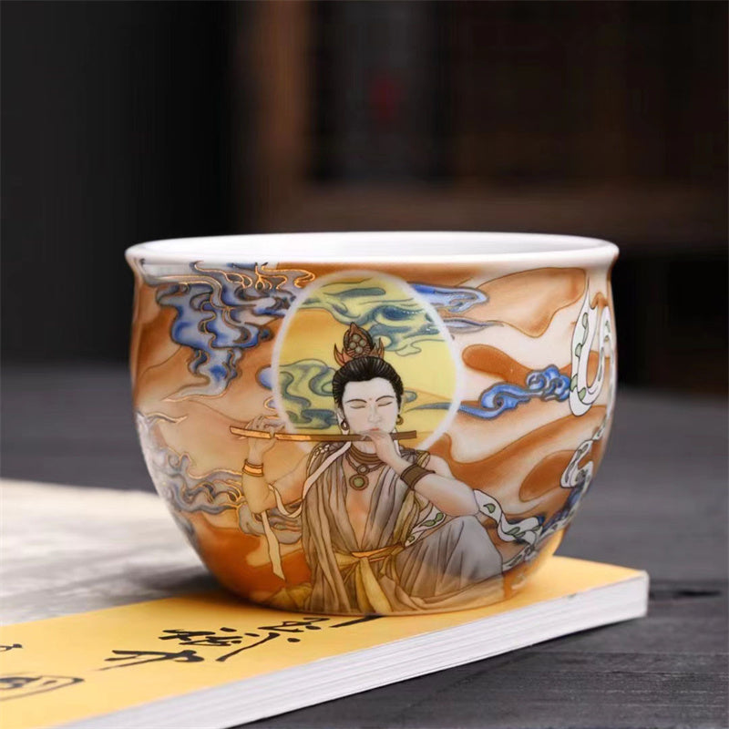 Buddha Stones Dunhuang Color Flying Apsaras Teetasse Kung Fu Teetasse