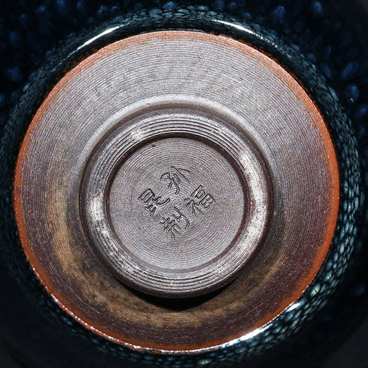 Buddha Stones, handgefertigt, blauer Francolinus-Spot, chinesische Jianzhan-Keramik-Teetasse, Kung-Fu-Teetasse, Schüssel - image 6