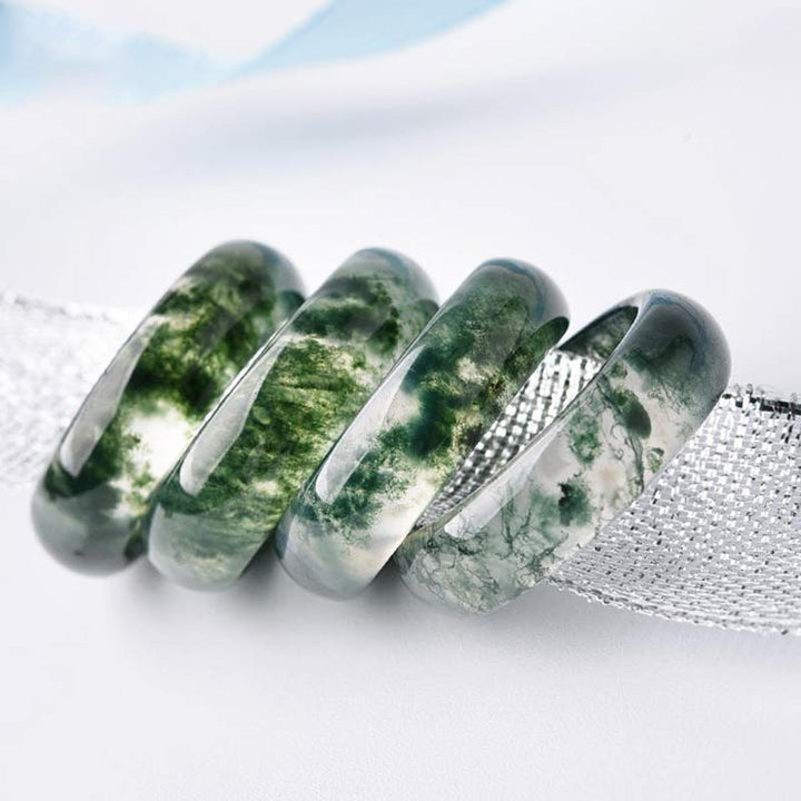 Buddha Stones Moosachat Heilausgleichsring - image 9