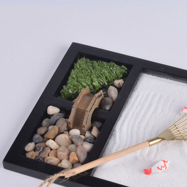 Koi-Fisch, kleine Brücke, ruhige Friedensmeditation, Zen-Gartendekoration - image 6