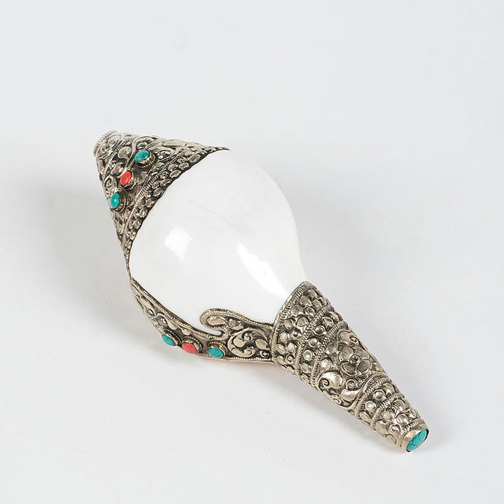 Tibetische natürliche Shankha-Muschelmuschel, Reichtum, Glück, Heimdekoration - Shankh 24*14,5cm - image 8