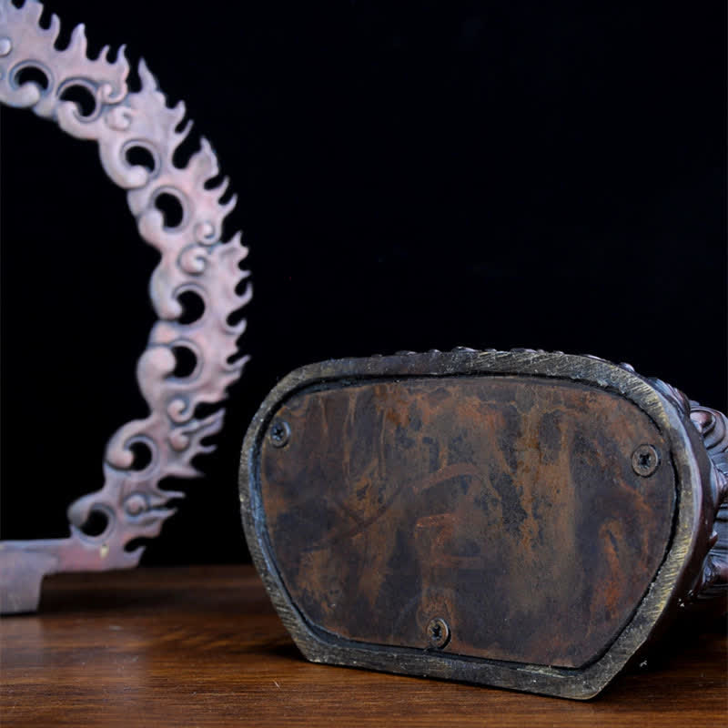 Tibet Mahakala Bodhisattva Figur Mitgefühl Kupfer Statue Dekoration - image 14